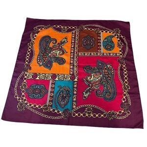Scarf paisley multi color made in Italy